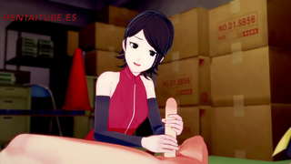 Boruto Hentai -- Sarada Jerkoff, sucks, titjoob ary Fucked amin&#039;ny Boruto
