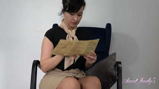 Velké Tit MILF letuška Wanilianna - koukání pod sukně, Kalhotky a Punčochy